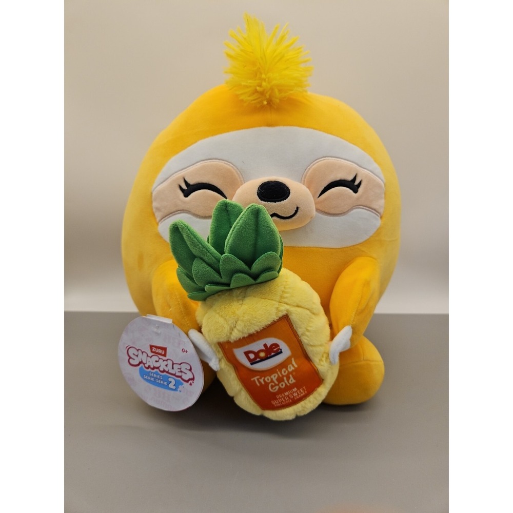 ZURU Snackles SANDY SLOTH Dole Pineapple Plush Series 2 Toy